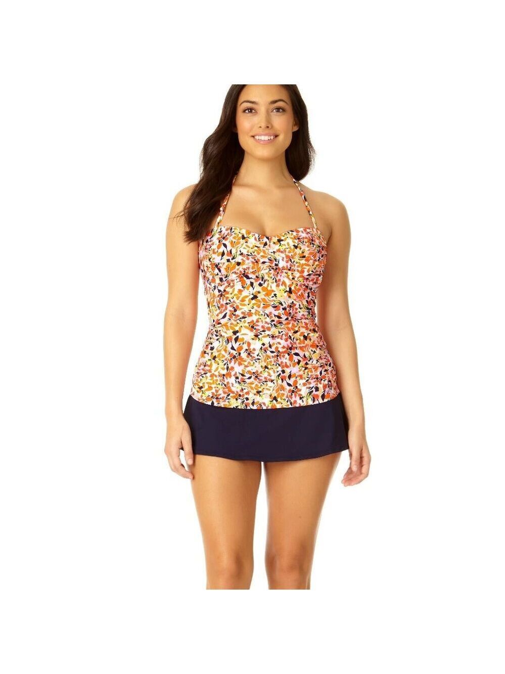 **Anne Cole** Women's Twist Front Bandeaukini Swim Top XS NWT
